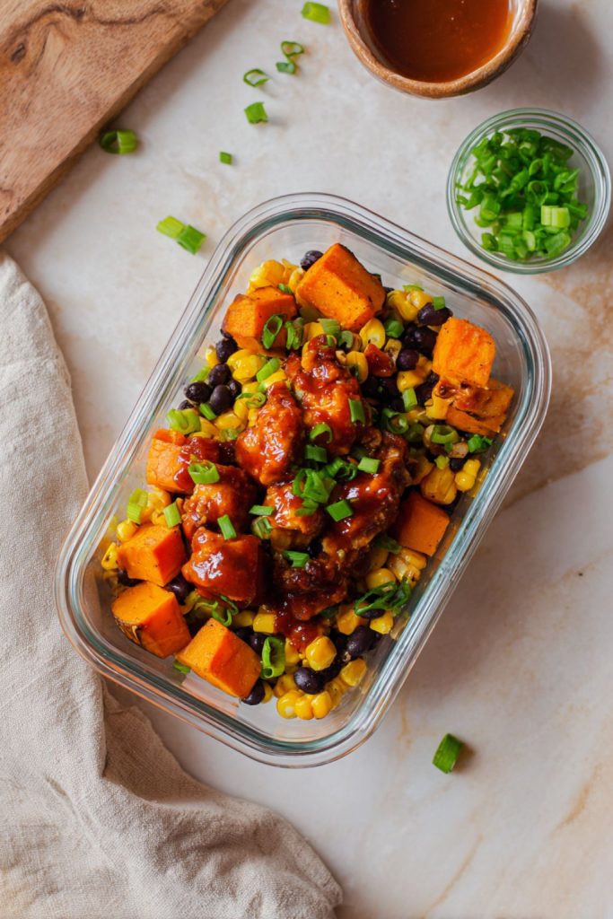BBQ Chicken Sweet Potato Bowls