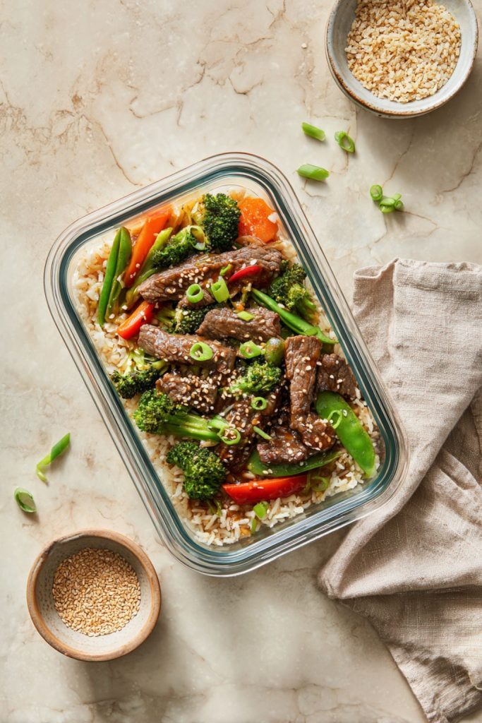 Beef and Veggie Stir-Fry Bowls
