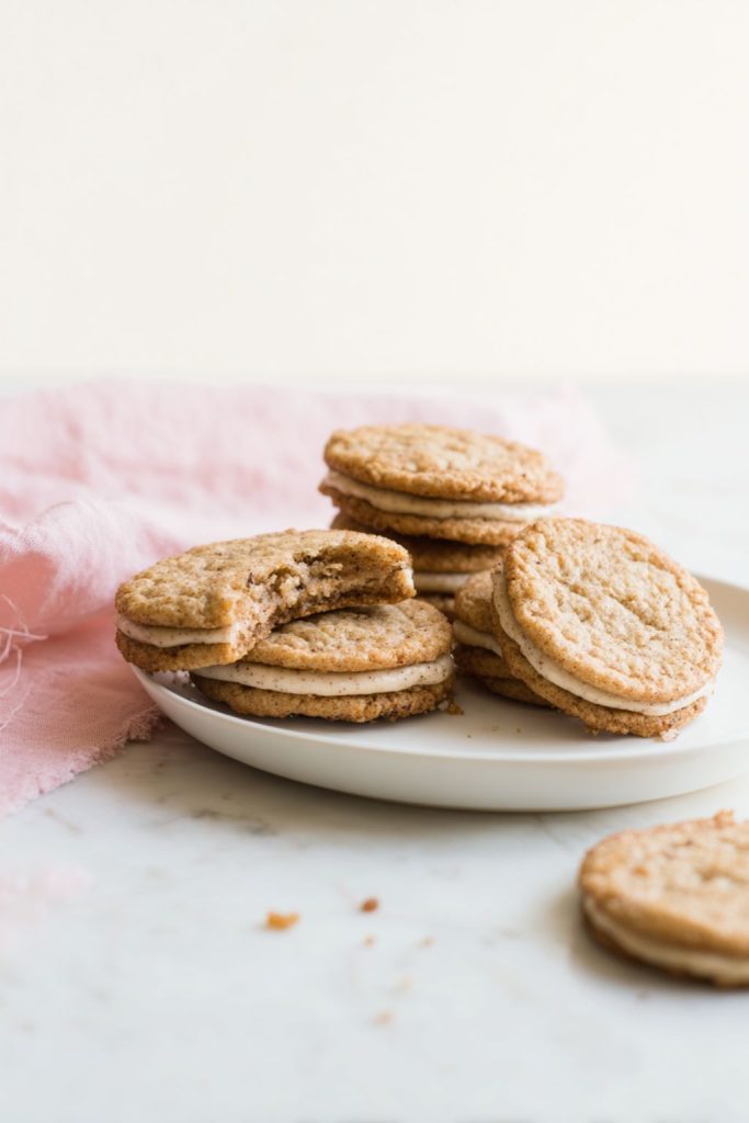 Apple Cinnamon Oatmeal Cookie Sandwiches