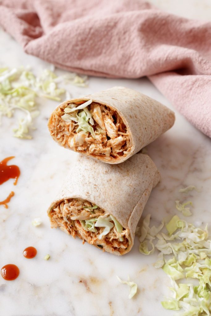 BBQ Ranch Shredded Chicken Wraps