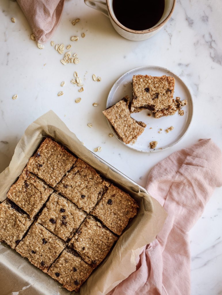 Banana Coffee Oat Breakfast Bars