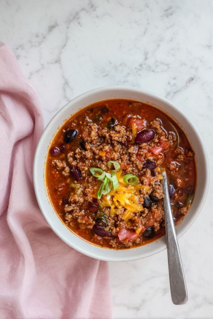 Beefy Chili Soup with Beans