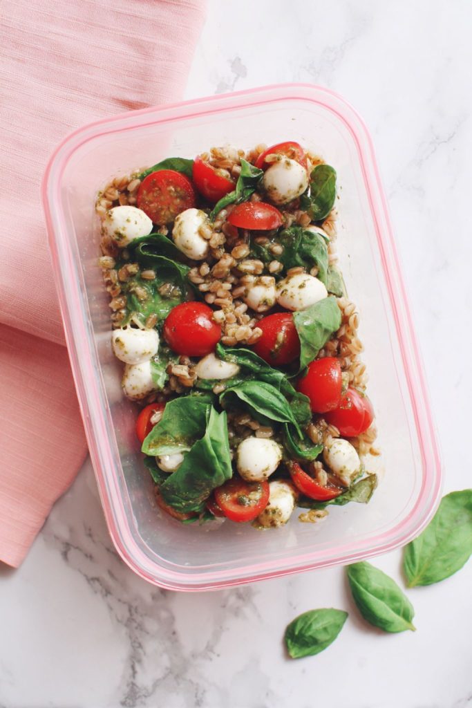 Caprese Pesto Farro Salad