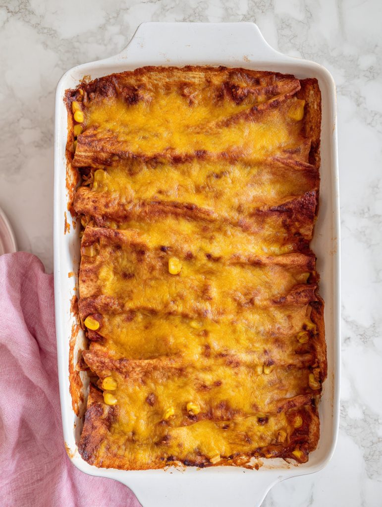 Cheesy Turkey Enchilada Casserole