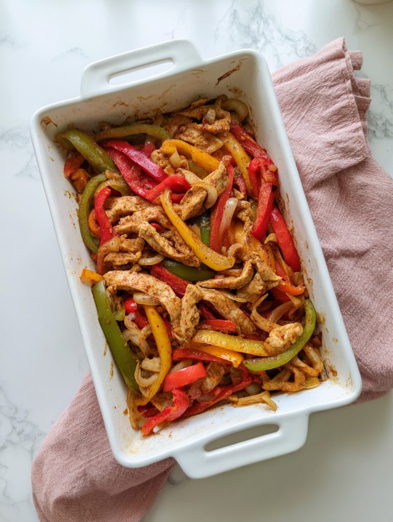 Chicken Fajita Bake with Peppers & Onions