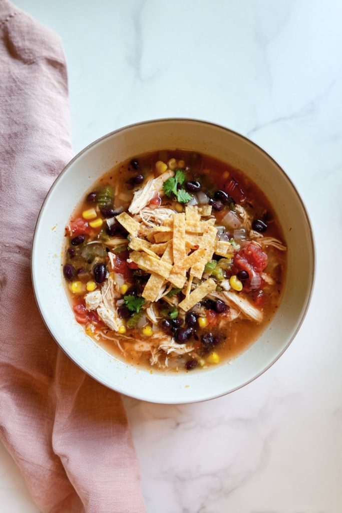 Chicken Tortilla Freezer Soup