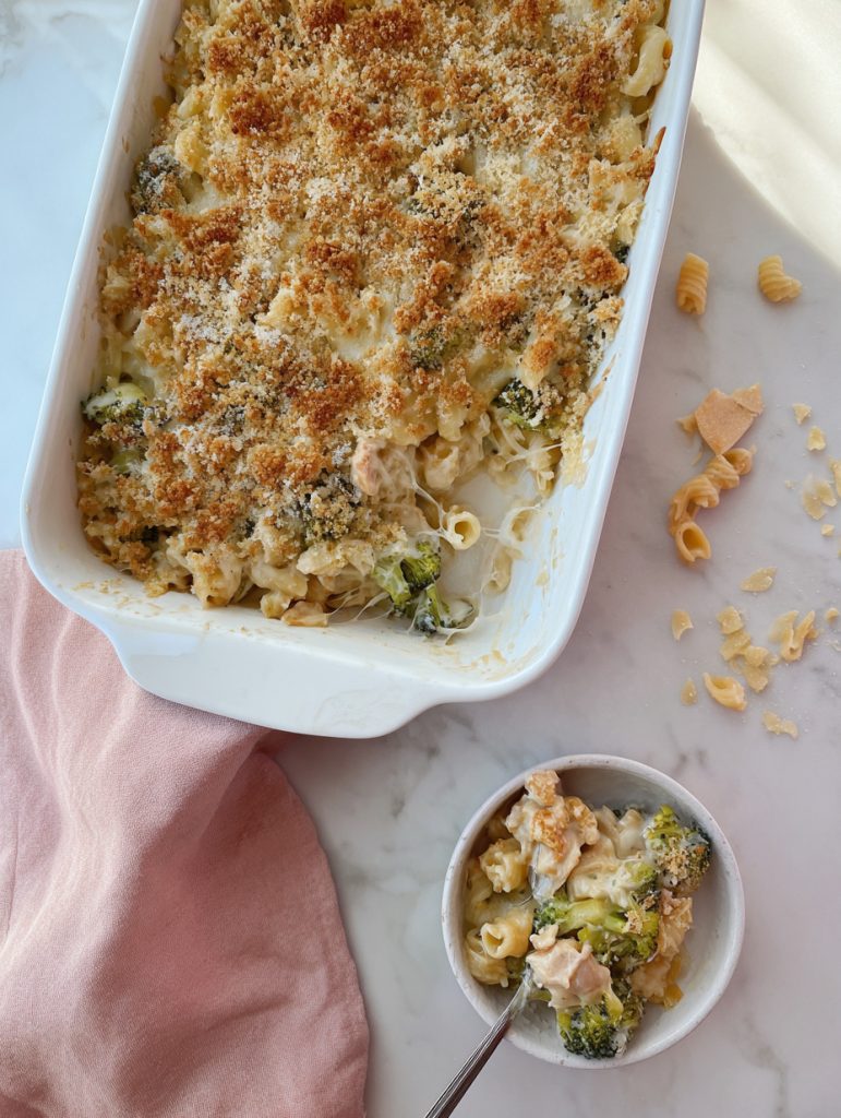 Cottage Cheese Alfredo Chicken & Broccoli Bake