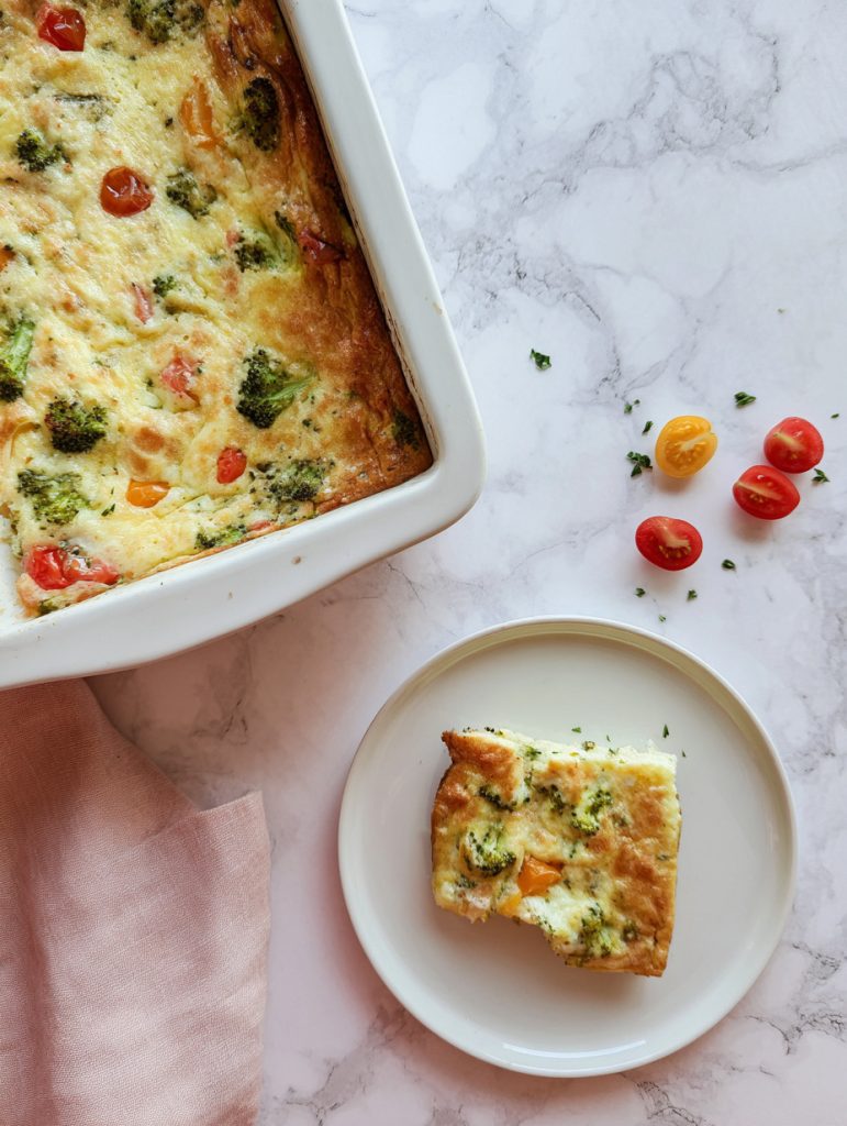 Cottage Cheese & Veggie High Protein Breakfast Bake
