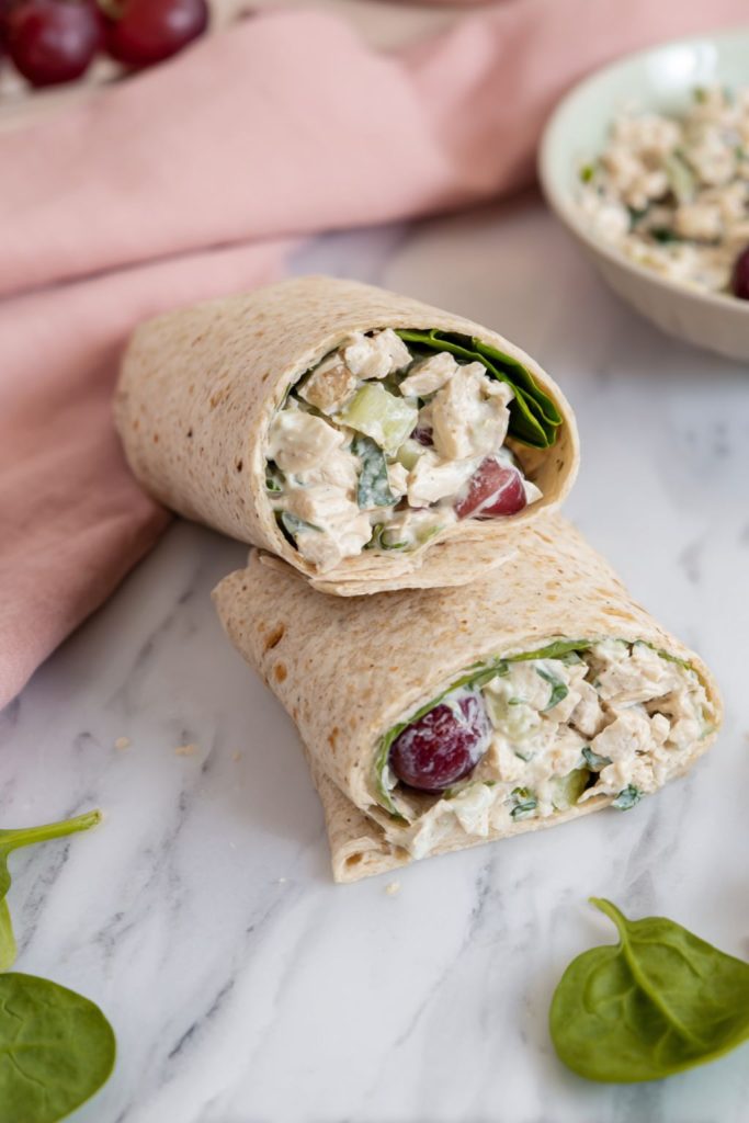Creamy Greek Yogurt Chicken Salad Wraps