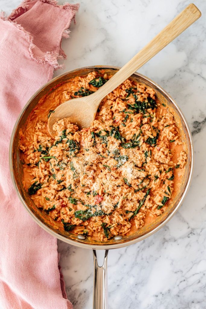 Creamy Sun-Dried Tomato Turkey Skillet
