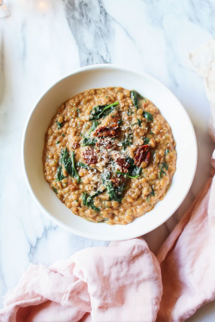 Creamy Tuscan Lentil Bowls