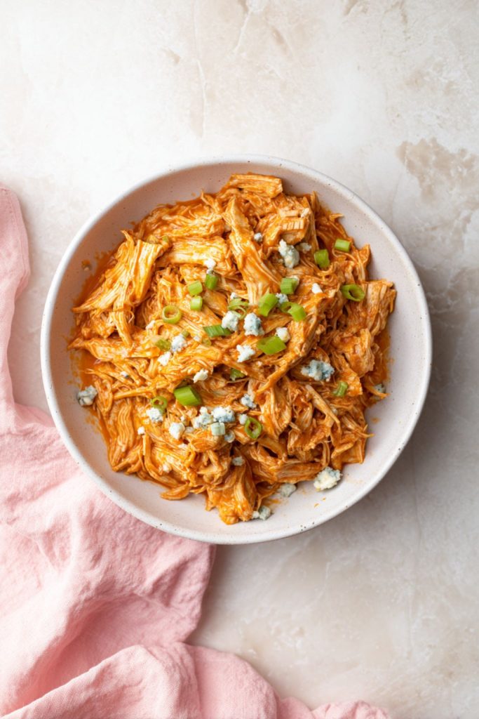 Crockpot Buffalo Shredded Chicken