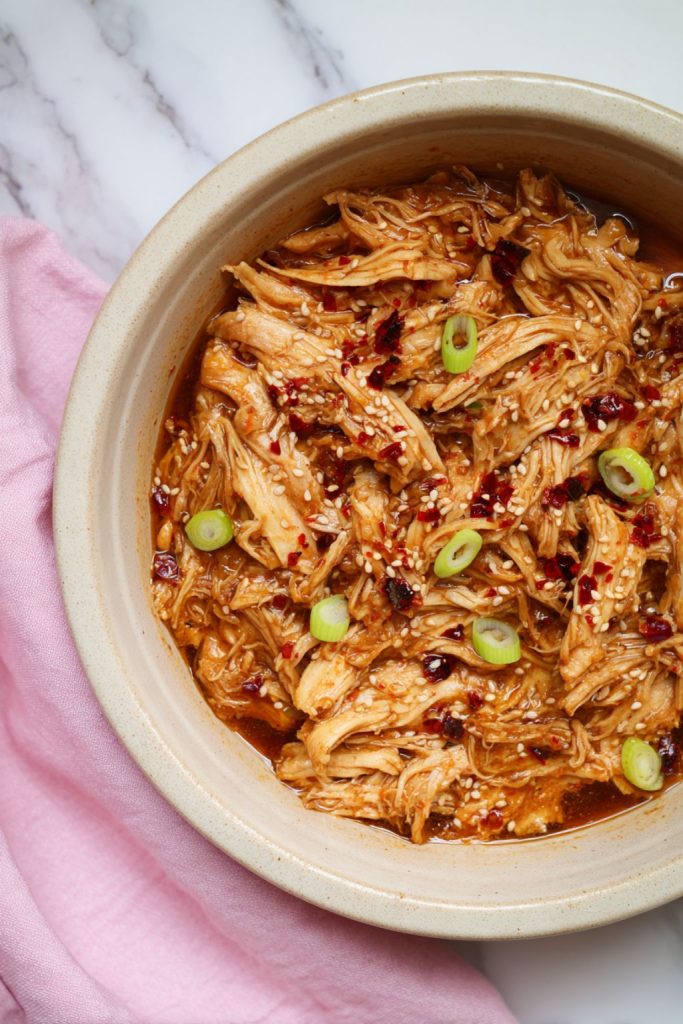 Crockpot Ginger-Sesame Chicken “Takeout Bowls”