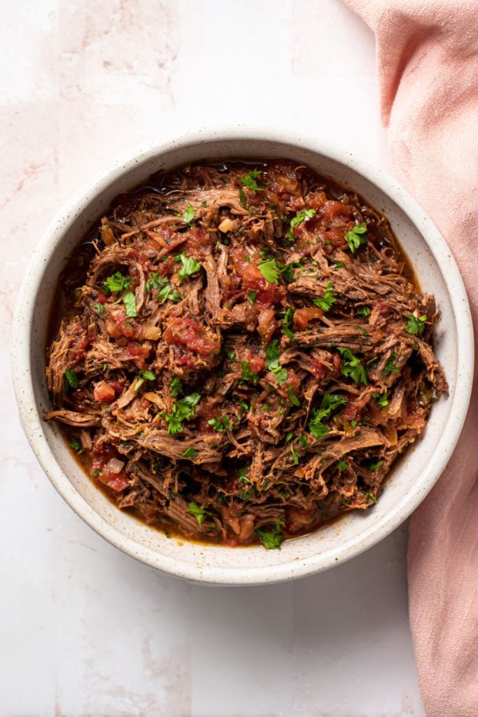 Crockpot Shredded Beef Taco Bowls