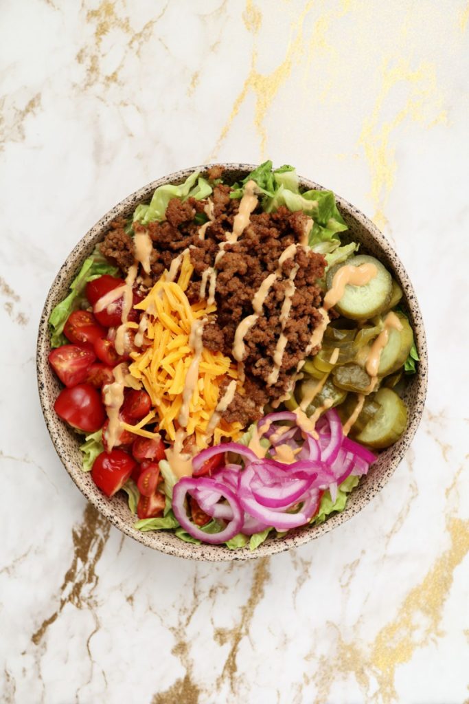 Ground Beef ‘Smash Burger’ Bowls