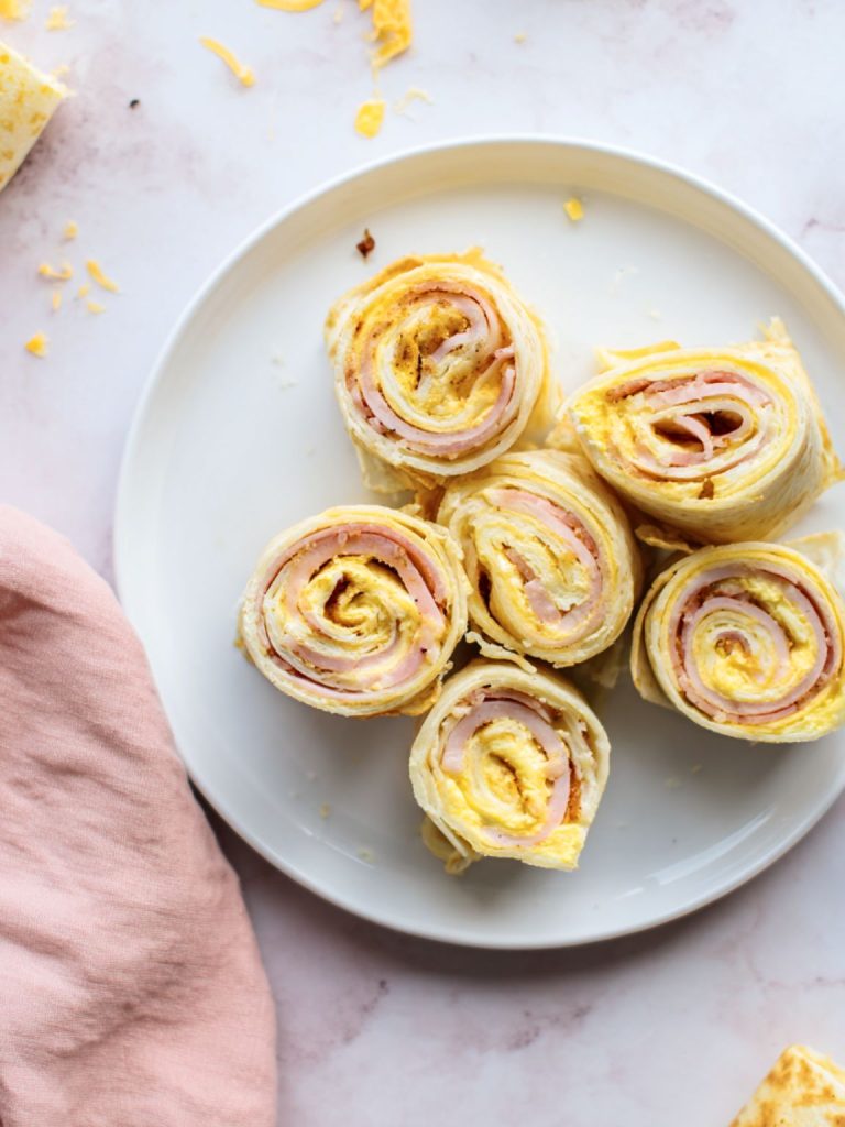 Ham, Cheese & Egg Crepe Wraps