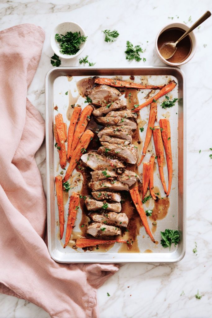 Honey Garlic Pork Tenderloin with Roasted Carrots