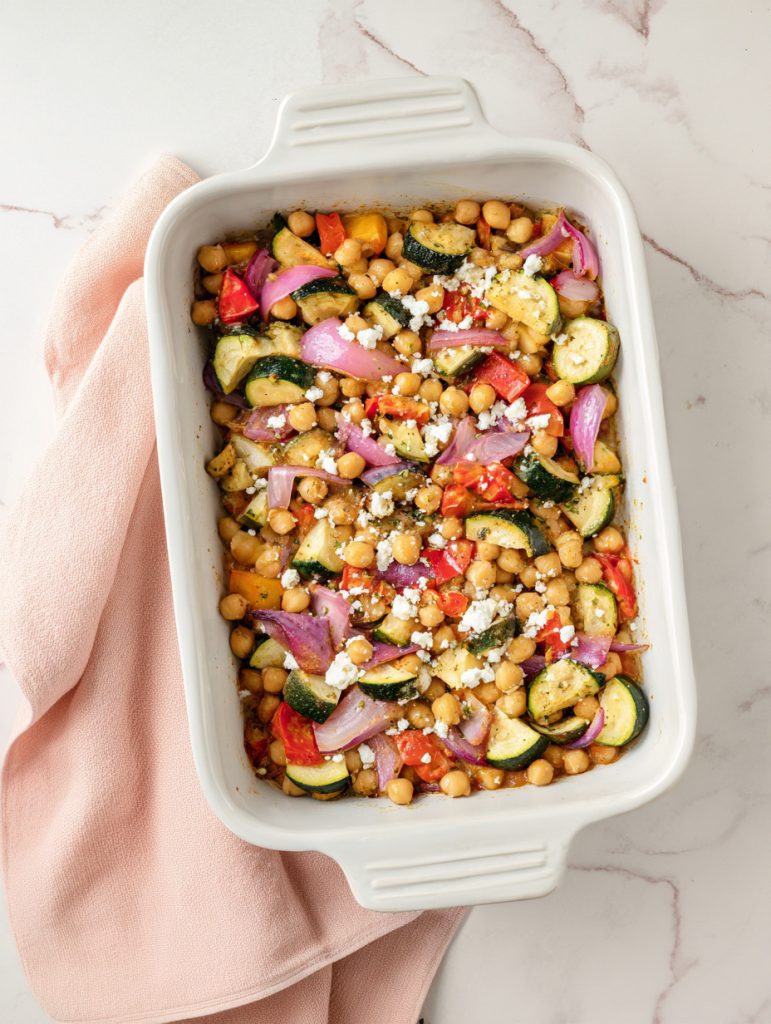 Mediterranean Chickpea & Veggie Bake