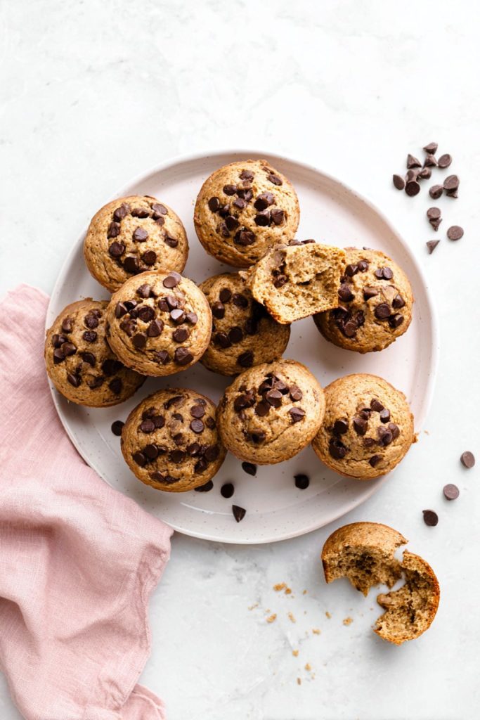 Peanut Butter Chocolate Chip Blender Muffins