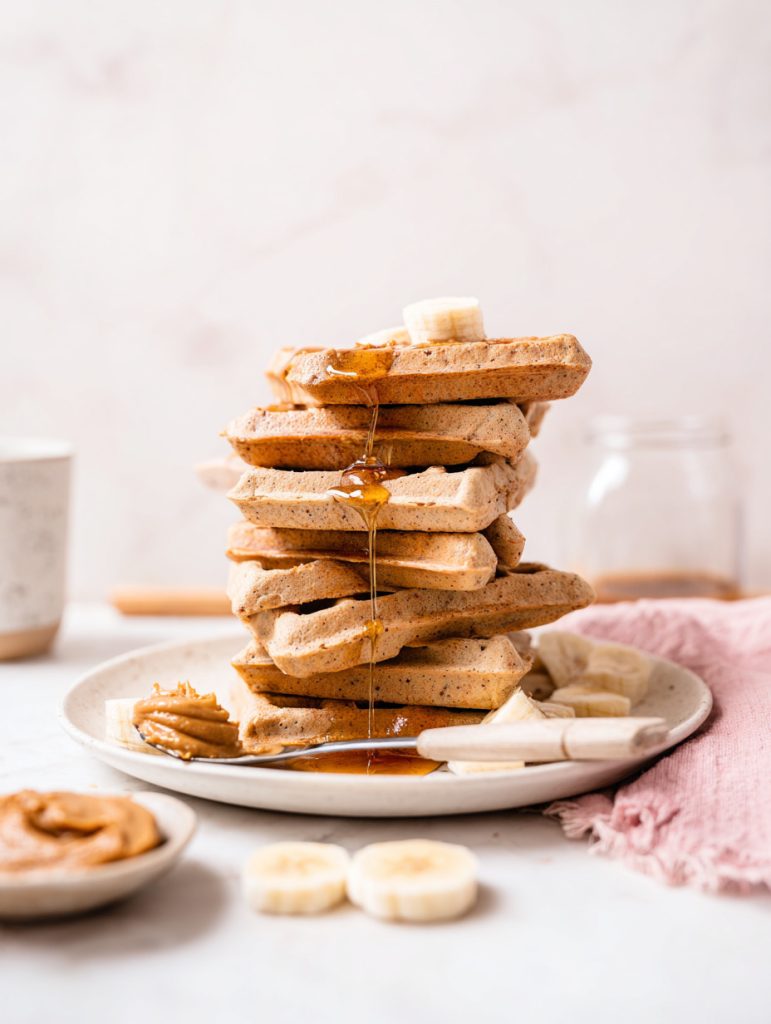 Protein Banana Bread Waffles