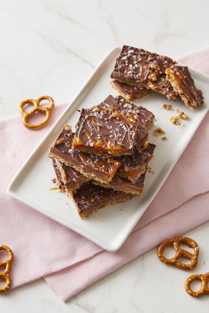 Salted Caramel Pretzel Bars