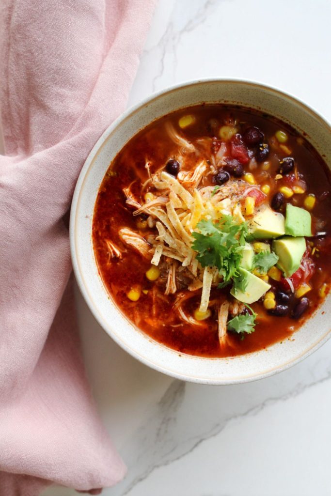 Slow Cooker Chicken Enchilada Freezer Soup