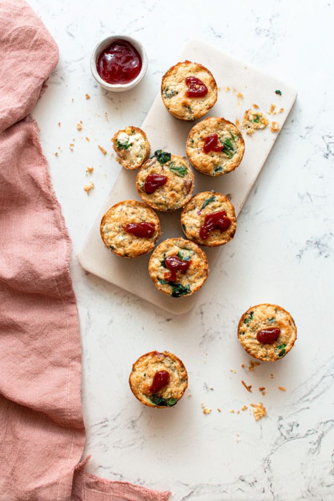 Spinach & Feta Turkey Meatloaf Muffins