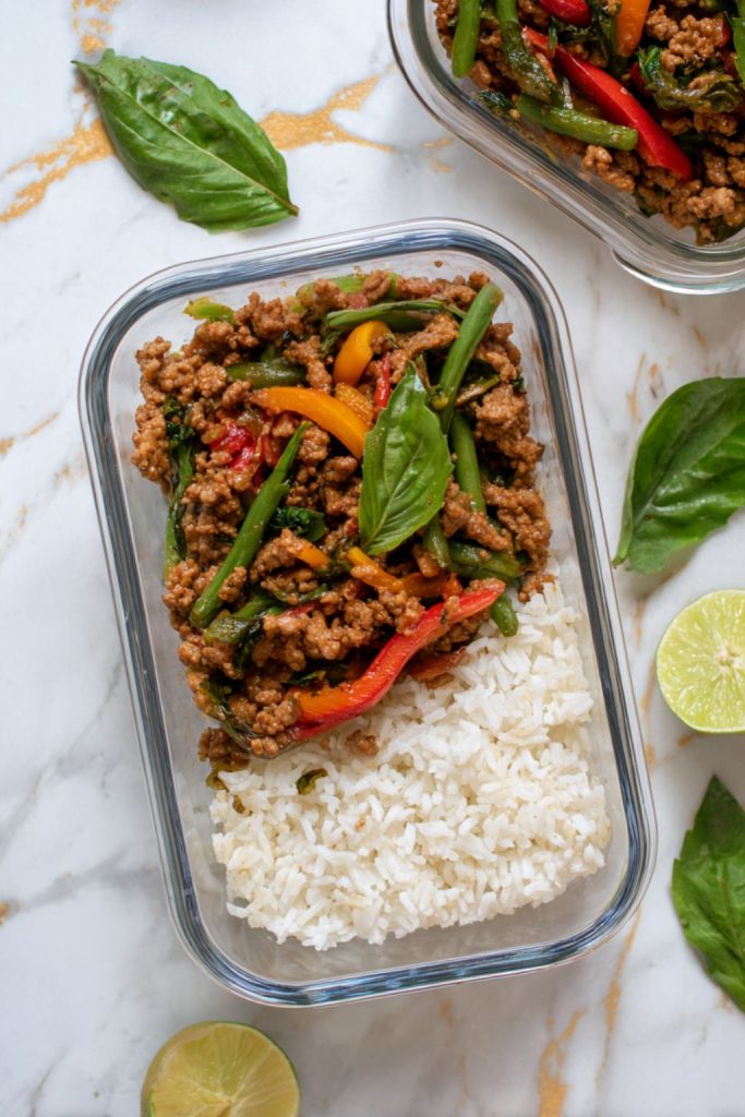 Thai Basil Beef with Jasmine Rice