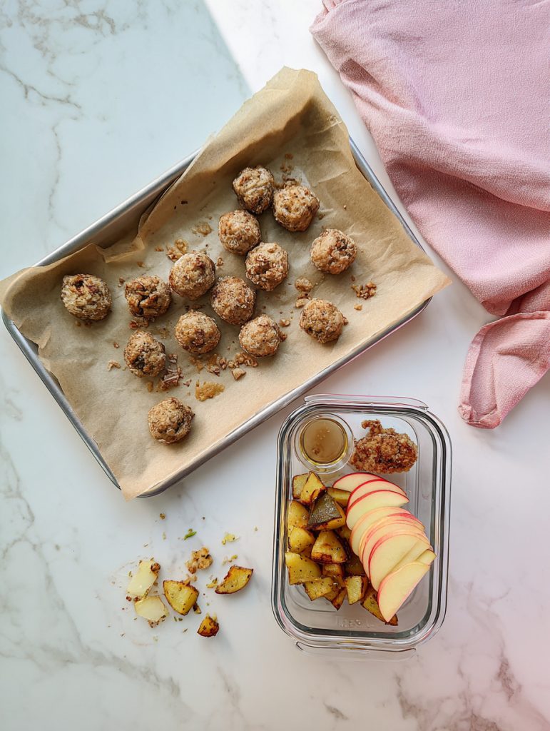 Turkey Apple Breakfast Meatball Meal Prep