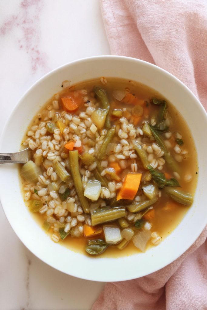Winter Vegetable and Barley “Fridge Clean-Out” Soup