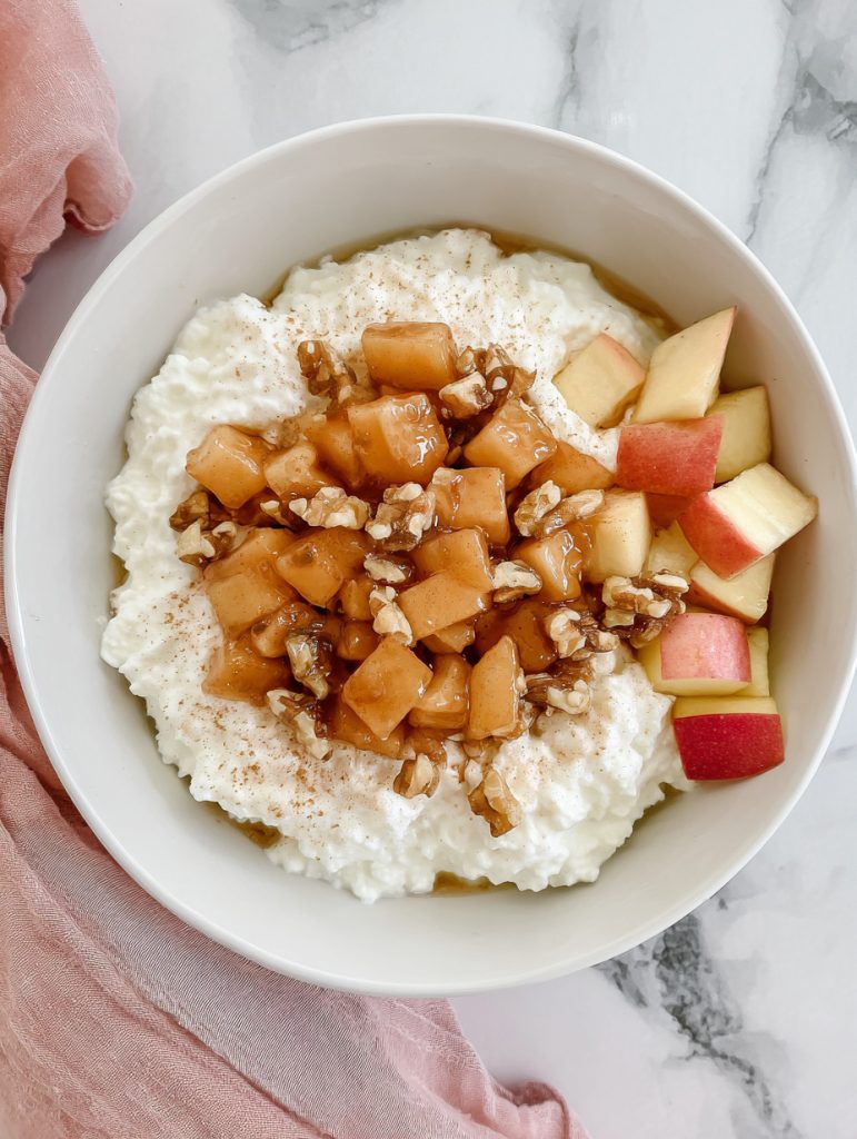 Apple Cinnamon Cottage Cheese Bowl