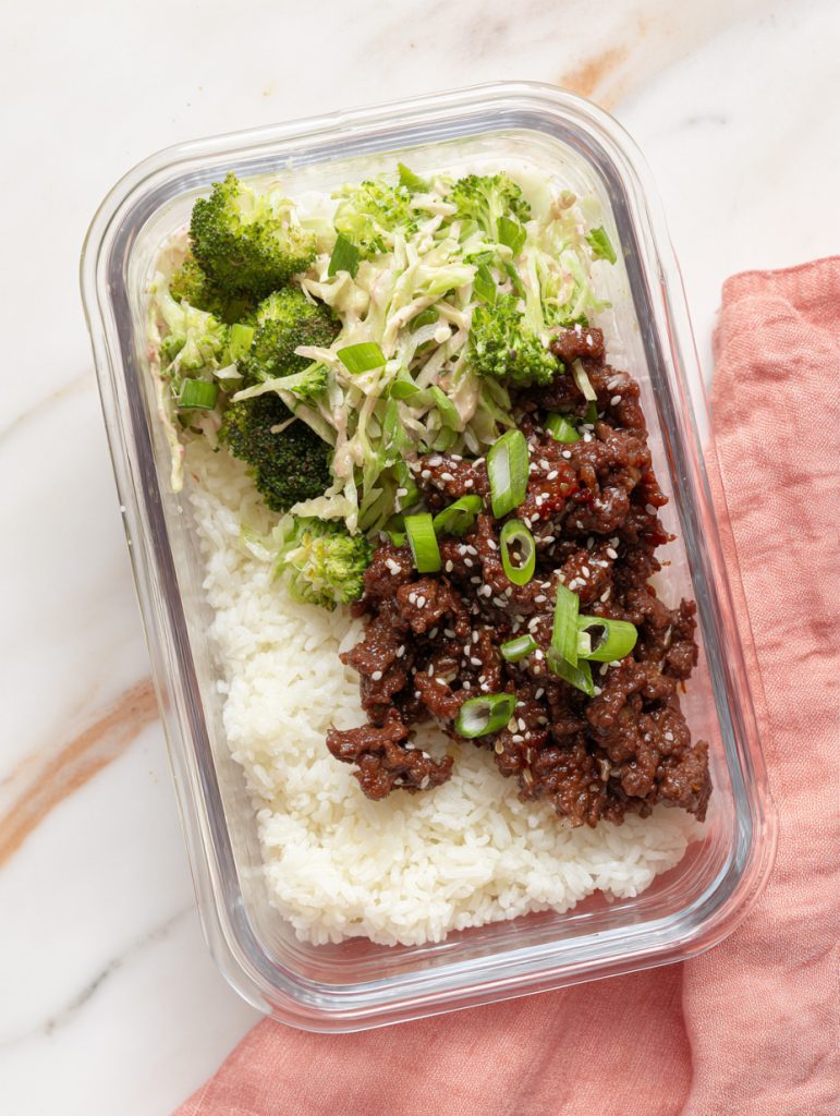 Beef Bulgogi Broccoli Slaw Bowl