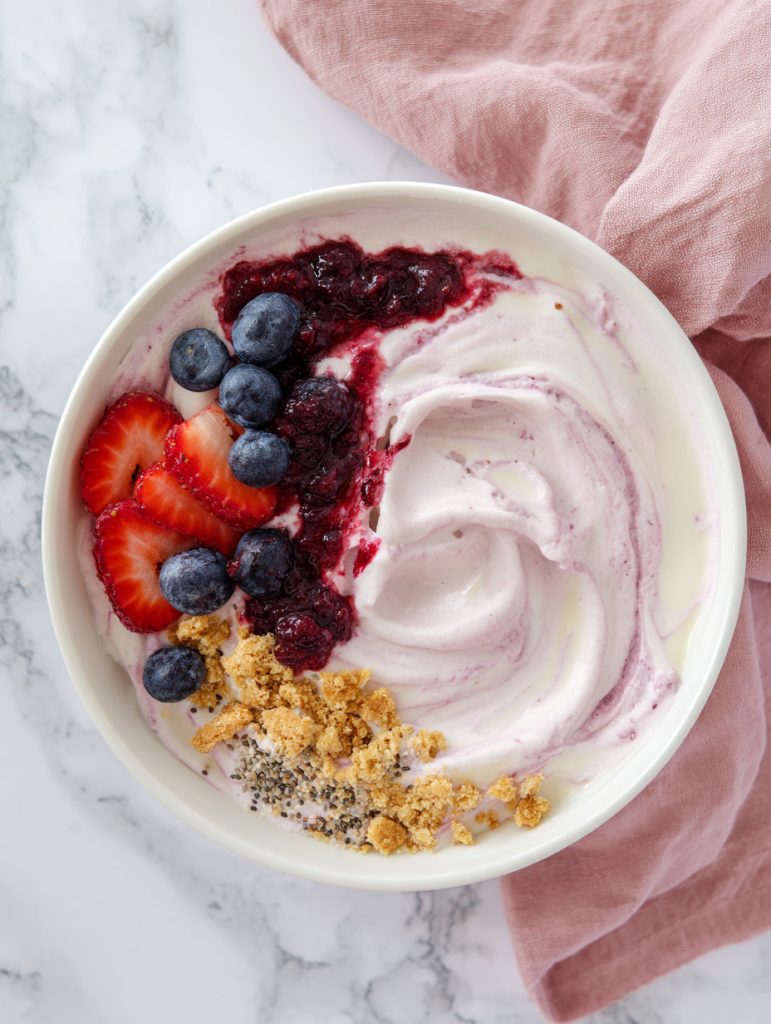Berry Cheesecake Greek Yogurt Bowl