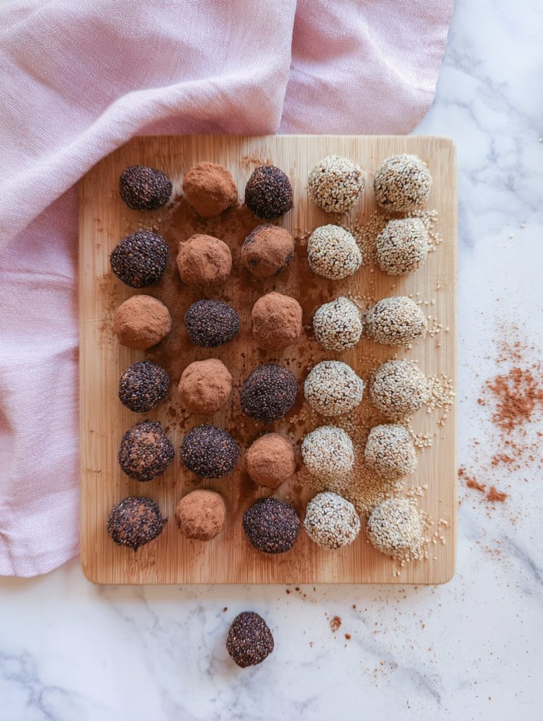 Chocolate Tahini Date Truffle Bites