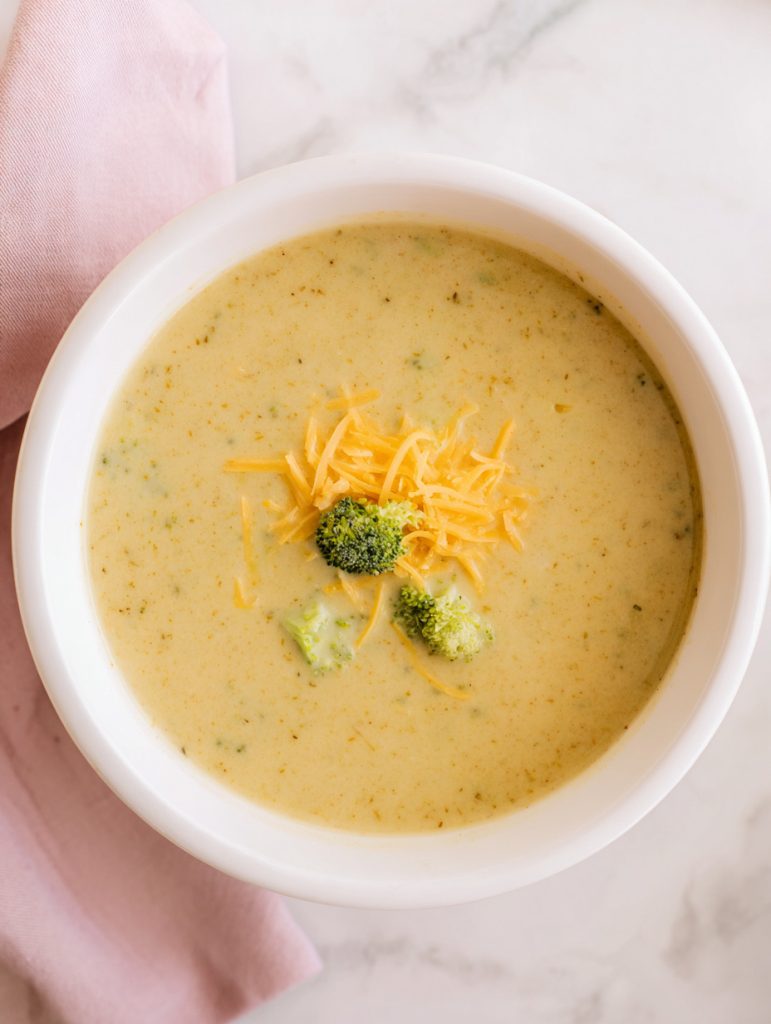 Creamy Broccoli Cheddar Soup with Cottage Cheese