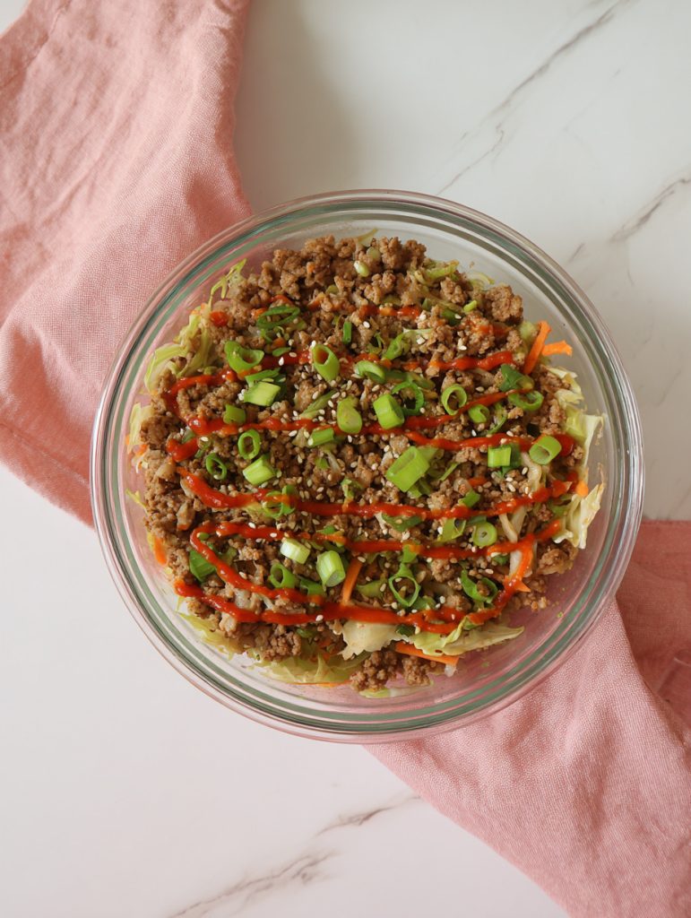 Egg Roll in a Bowl with Ground Chicken