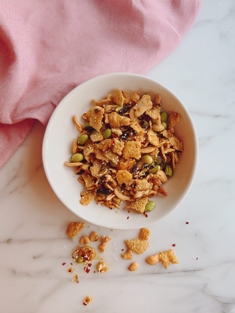 Ginger Sesame Edamame Crunch Snack Mix