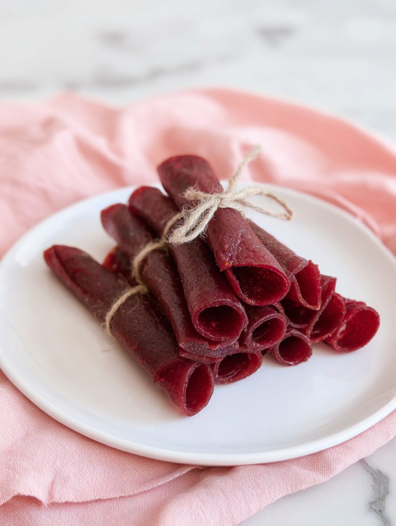 Homemade Fruit Leather Strips