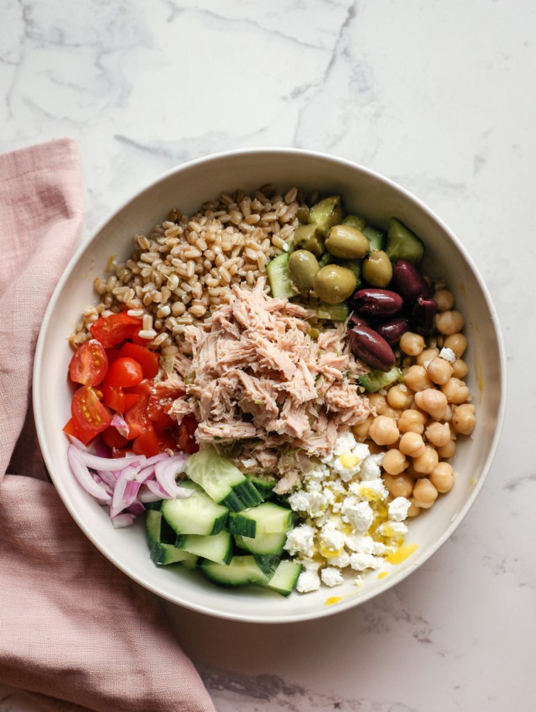 Mediterranean Tuna Farro Bowl