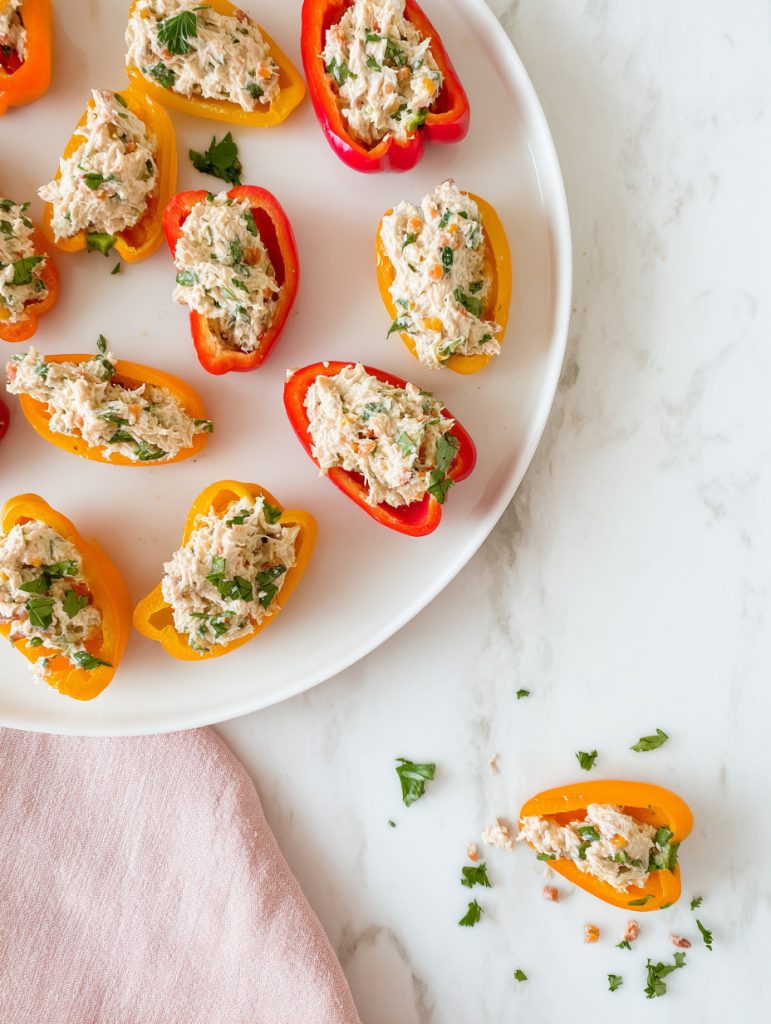 Mini Mediterranean Tuna Stuffed Peppers