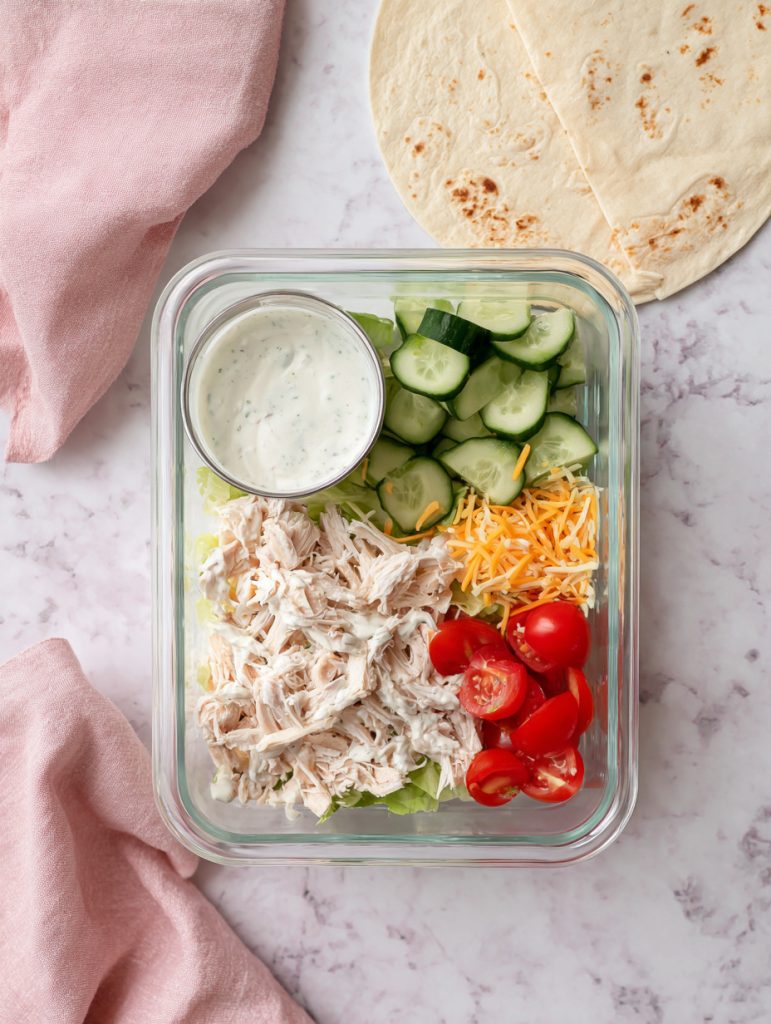 Rotisserie Chicken Greek Yogurt Ranch Wrap Boxes