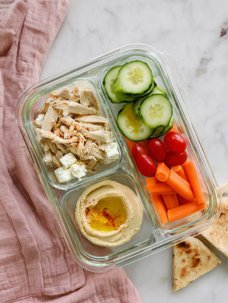 Rotisserie Chicken Hummus Veggie Lunch Boxes