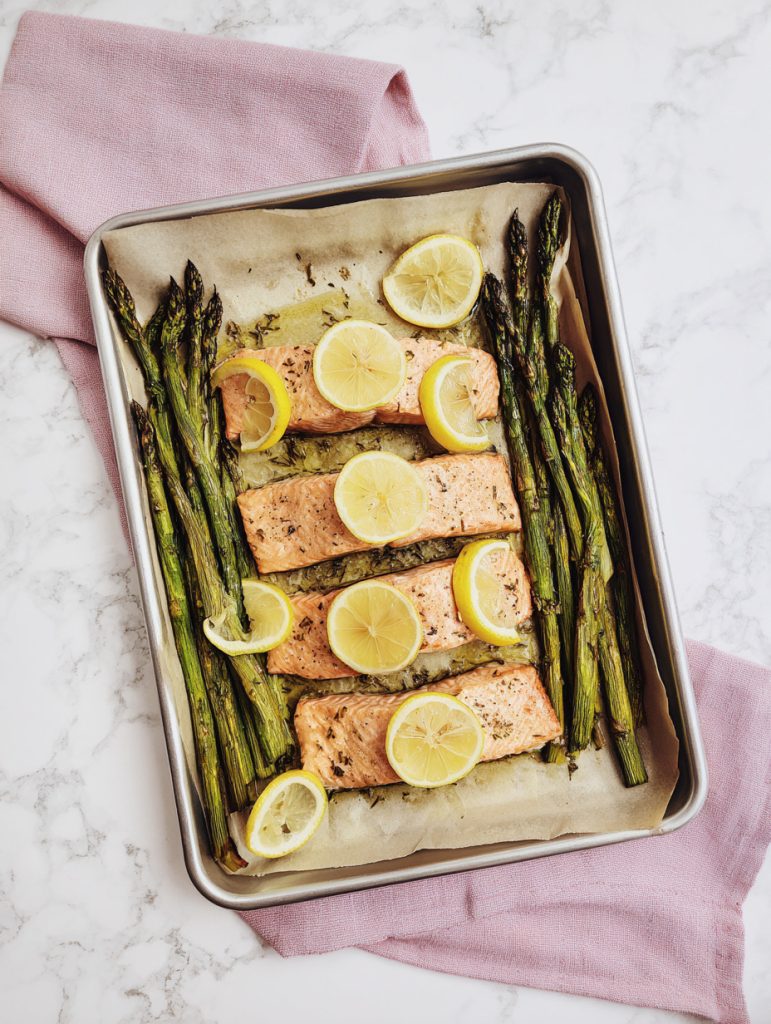 Salmon and Asparagus Sheet Pan Meal Prep