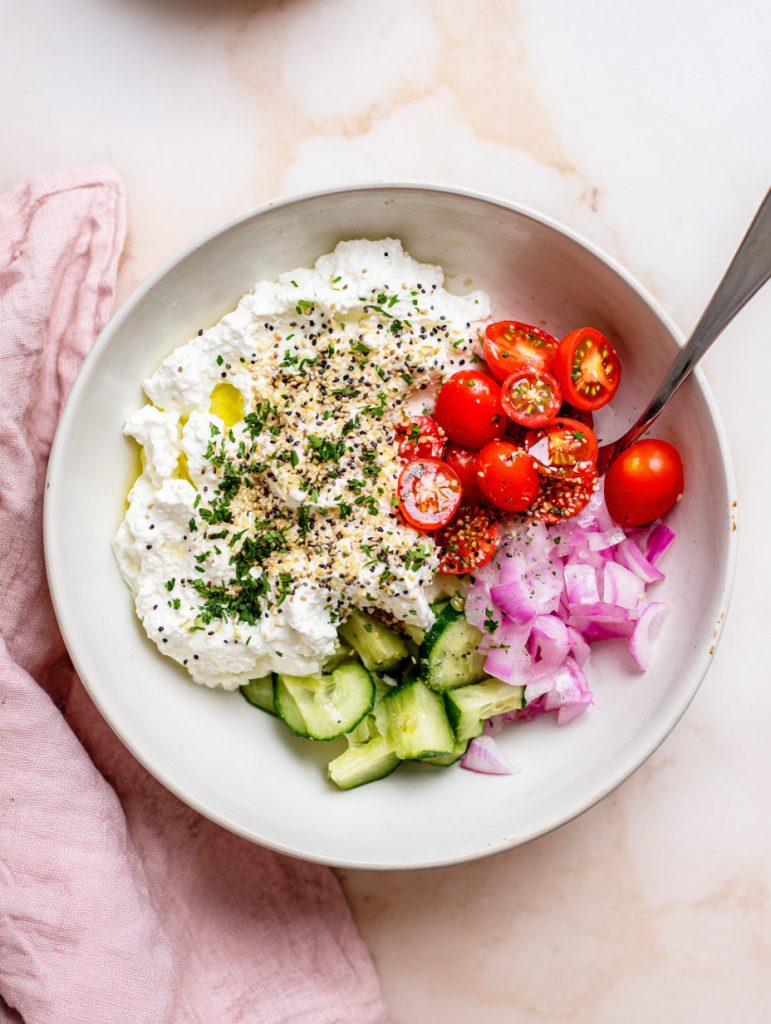 Savory Cottage Cheese Veggie Breakfast Bowl
