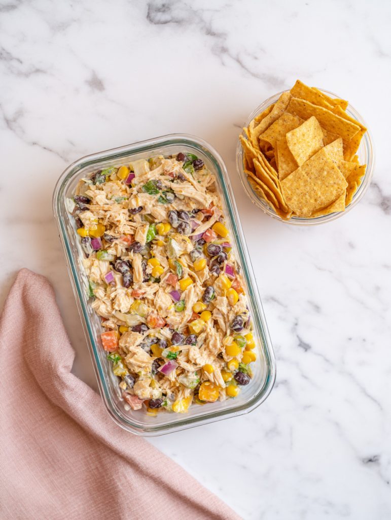 Southwest Chicken Corn Salad + Tortilla Strip Pack