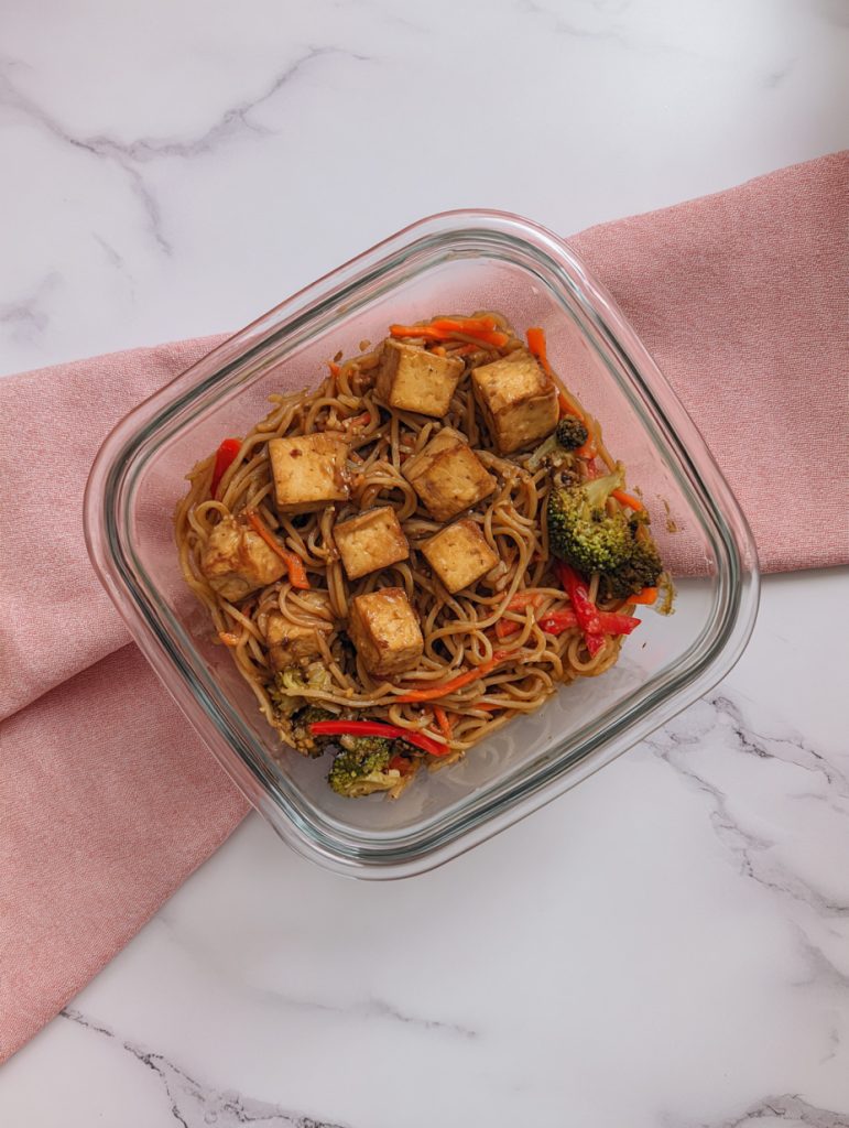 Spicy Peanut Tofu & Veggie Noodle Boxes