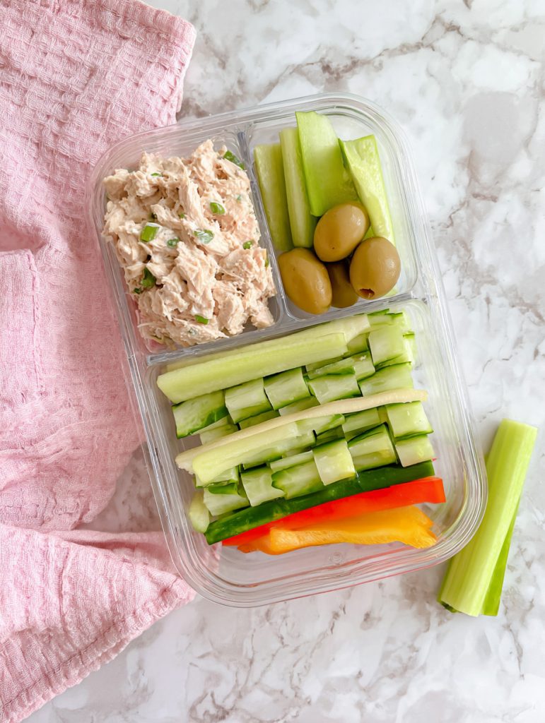 Tuna Salad and Veggie Snack Boxes