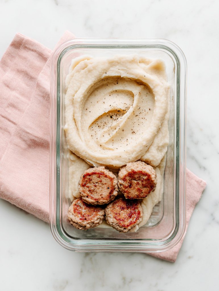 Turkey Meatloaf Muffins + Garlic Cauliflower Mash