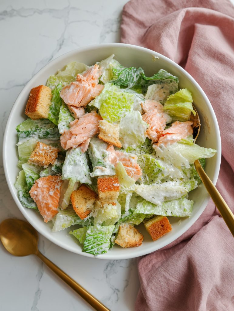 Salmon Caesar Salad Meal Prep
