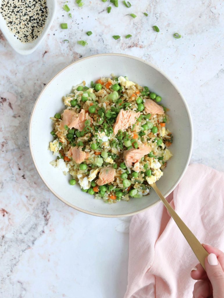 Salmon Fried Rice Meal Prep